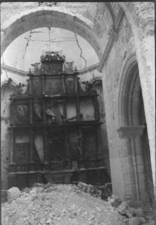 Cappella del Rosario, dopo l'incursione anglo-americana del 13 maggio 1943